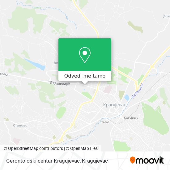 Gerontološki centar Kragujevac mapa