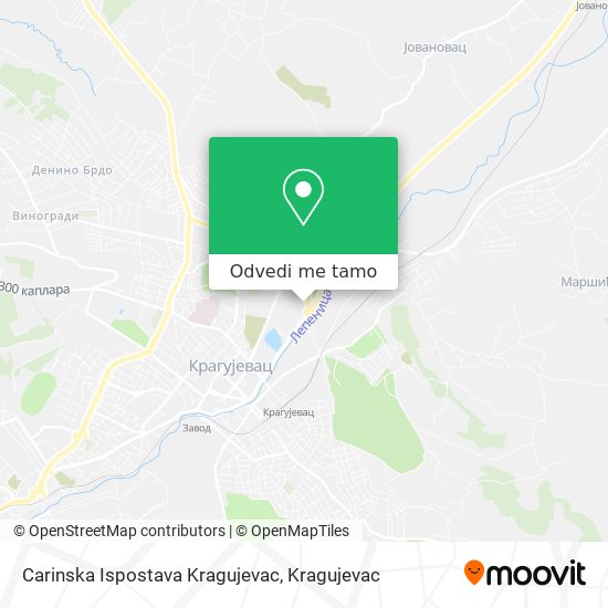 Carinska Ispostava Kragujevac mapa