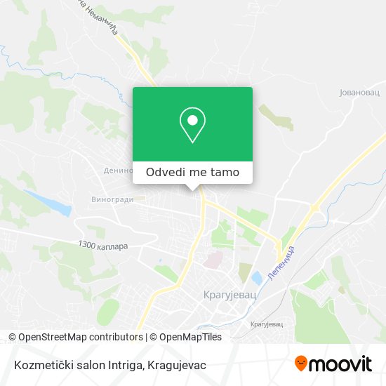 Kozmetički salon Intriga mapa