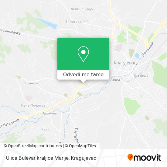 Ulica Bulevar kraljice Marije mapa