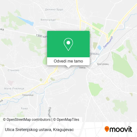 Ulica Sretenjskog ustava mapa