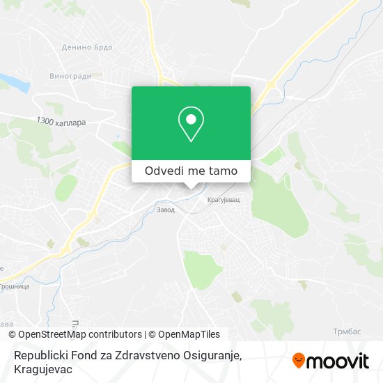 Republicki Fond za Zdravstveno Osiguranje mapa