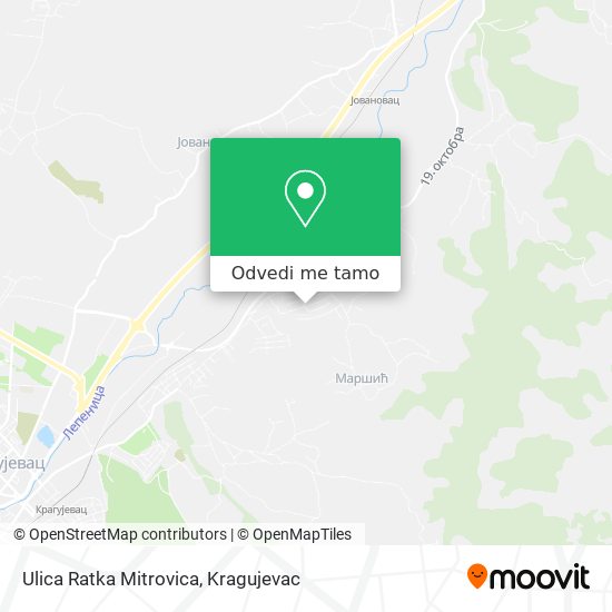 Ulica Ratka Mitrovica mapa