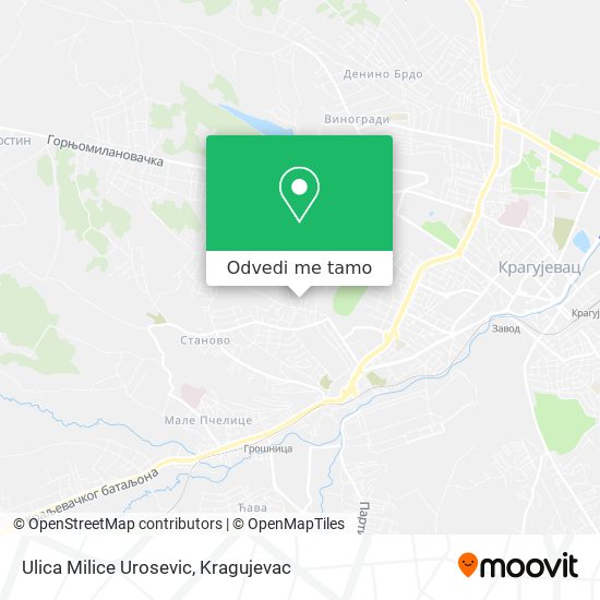 Ulica Milice Urosevic mapa