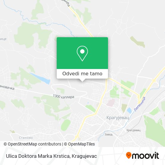 Ulica Doktora Marka Krstica mapa