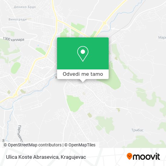 Ulica Koste Abrasevica mapa