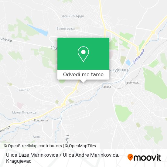 Ulica Laze Marinkovica / Ulica Andre Marinkovica mapa