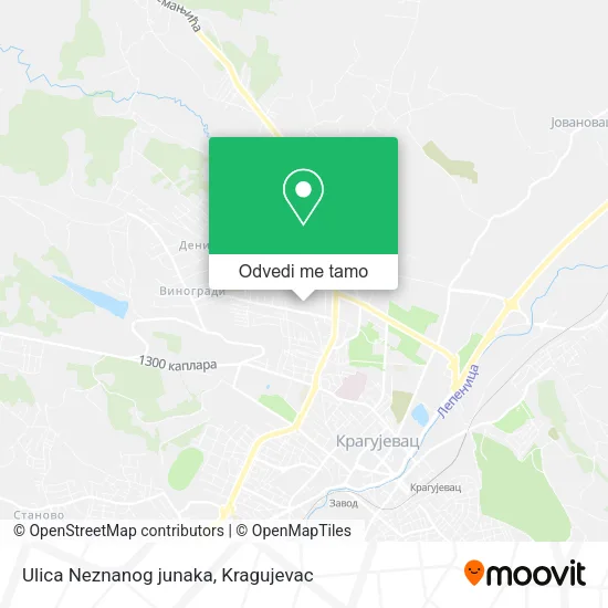 Ulica Neznanog junaka mapa