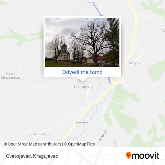 Cvetojevac mapa