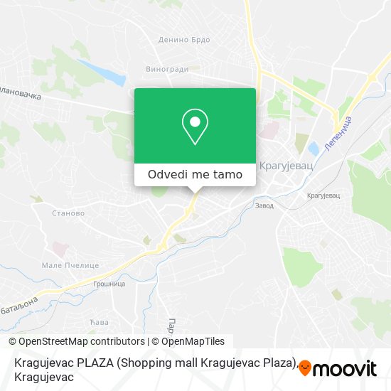 Kragujevac PLAZA (Shopping mall Kragujevac Plaza) mapa