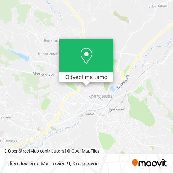 Ulica Jevrema Markovica 9 mapa