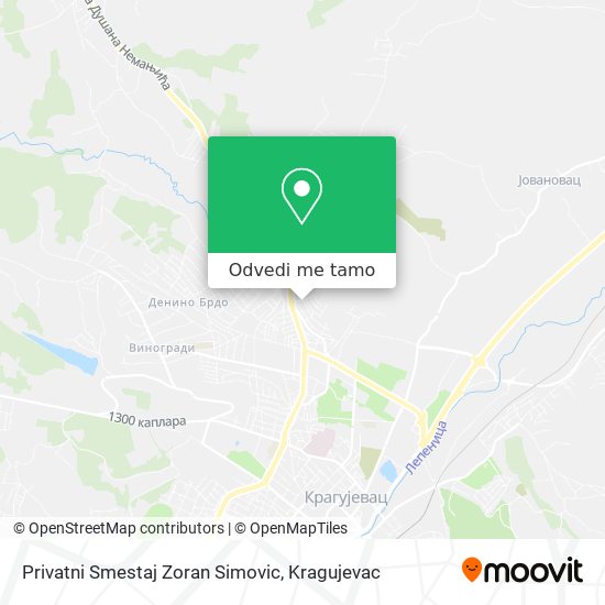 Privatni Smestaj Zoran Simovic mapa