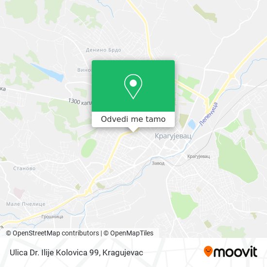 Ulica Dr. Ilije Kolovica 99 mapa
