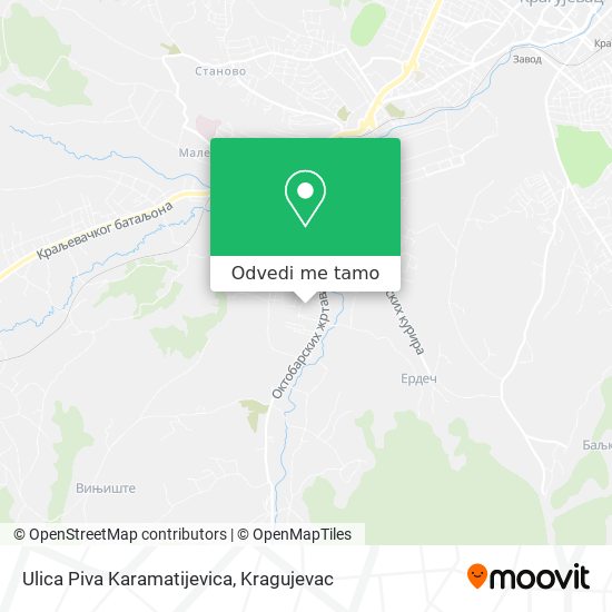 Ulica Piva Karamatijevica mapa