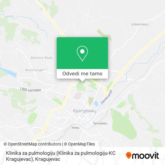 Klinika za pulmologiju (Klinika za pulmologiju-KC Kragujevac) mapa