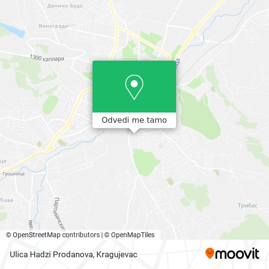 Ulica Hadzi Prodanova mapa