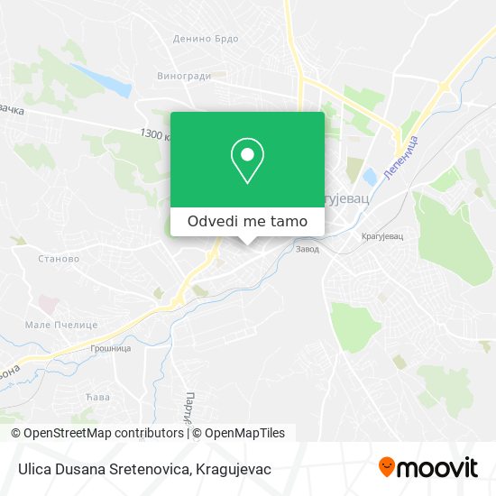 Ulica Dusana Sretenovica mapa