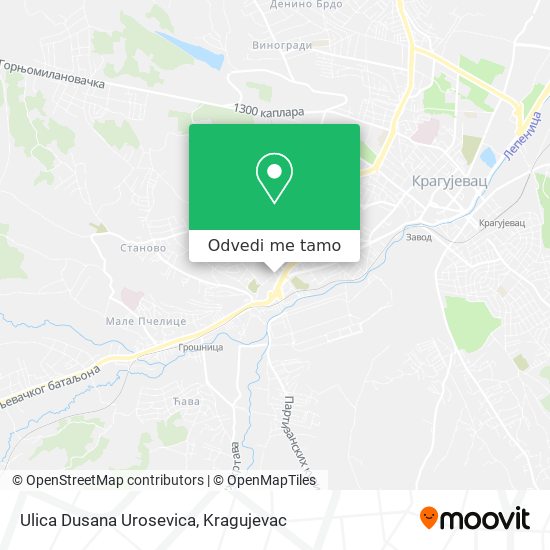 Ulica Dusana Urosevica mapa