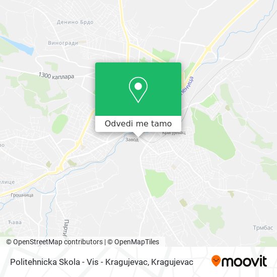 Politehnicka Skola - Vis - Kragujevac mapa
