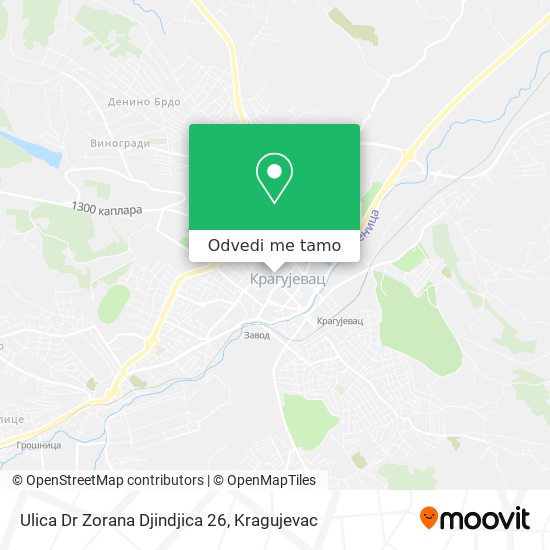 Ulica Dr Zorana Djindjica 26 mapa