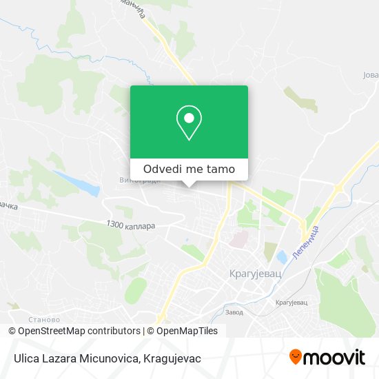 Ulica Lazara Micunovica mapa