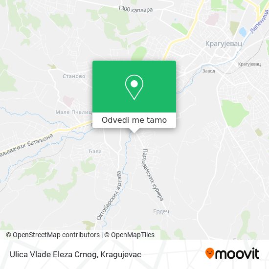 Ulica Vlade Eleza Crnog mapa