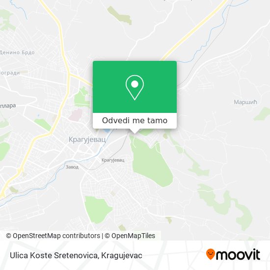 Ulica Koste Sretenovica mapa