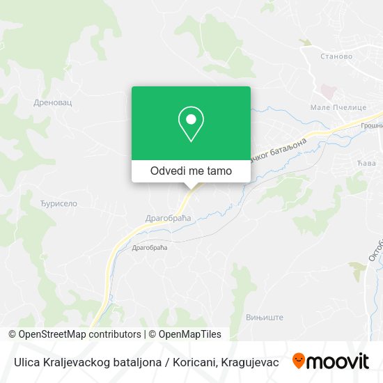Ulica Kraljevackog bataljona / Koricani mapa