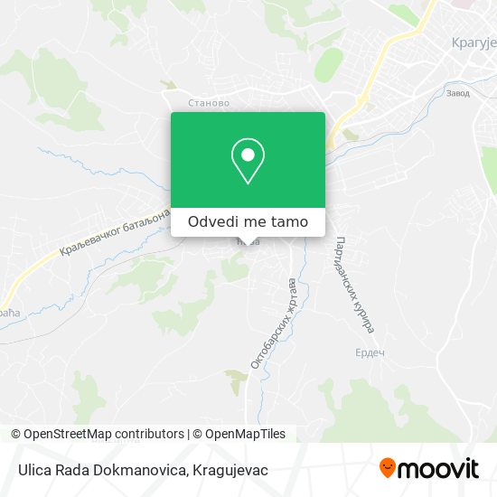 Ulica Rada Dokmanovica mapa