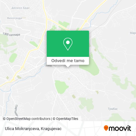 Ulica Mokranjceva mapa