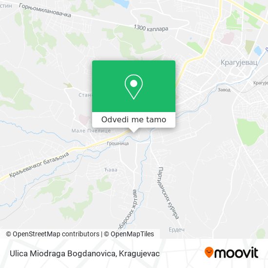 Ulica Miodraga Bogdanovica mapa