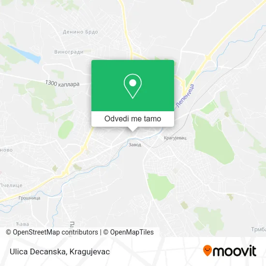 Ulica Decanska mapa