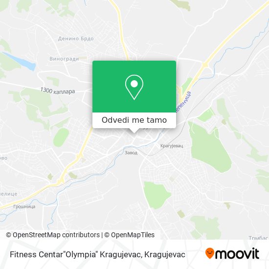 Fitness Centar"Olympia" Kragujevac mapa