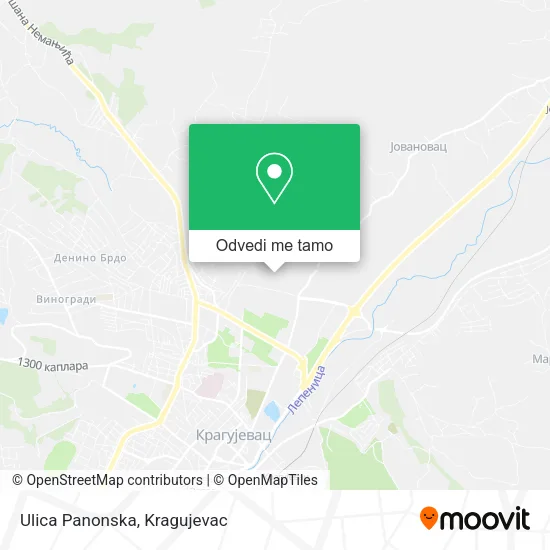 Ulica Panonska mapa