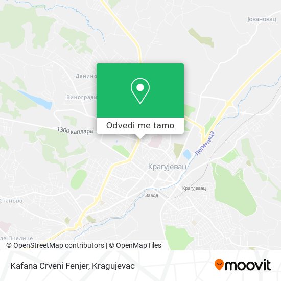 Kafana Crveni Fenjer mapa