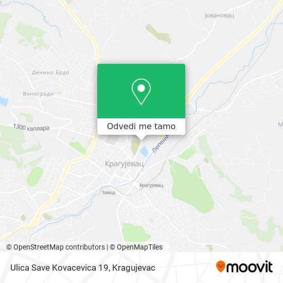 Ulica Save Kovacevica 19 mapa