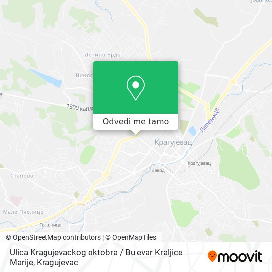 Ulica Kragujevackog oktobra / Bulevar Kraljice Marije mapa