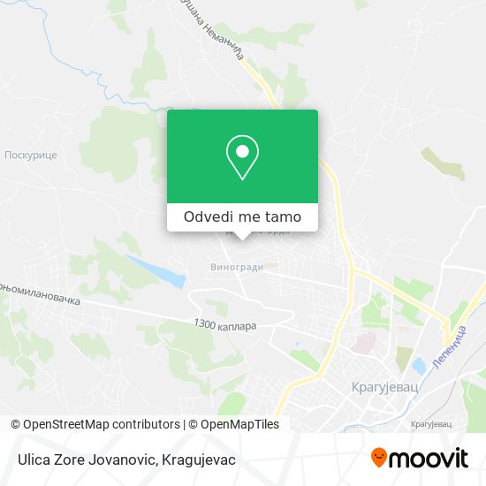 Ulica Zore Jovanovic mapa