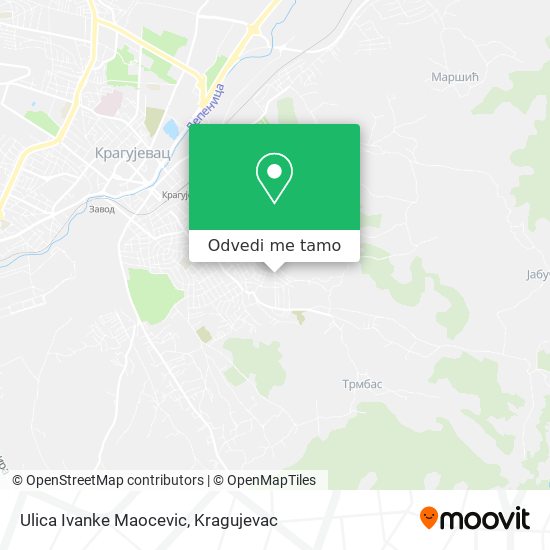 Ulica Ivanke Maocevic mapa
