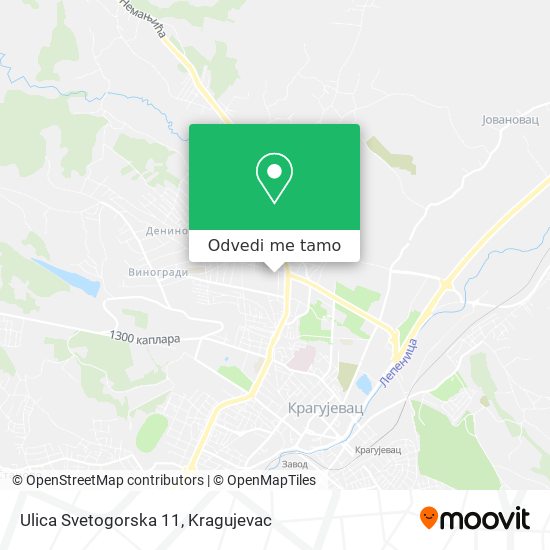 Ulica Svetogorska 11 mapa