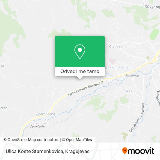 Ulica Koste Stamenkovica mapa