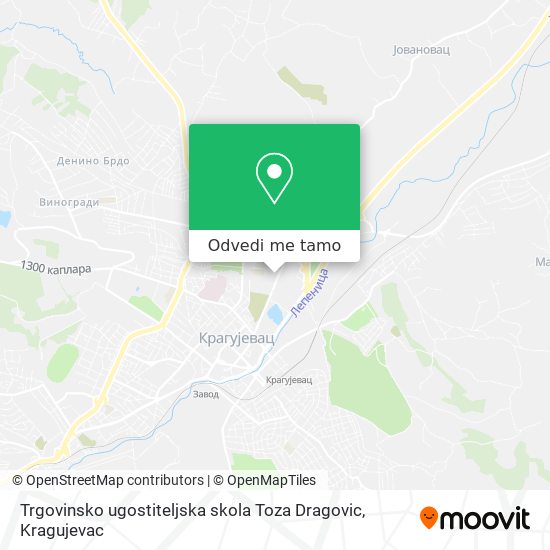 Trgovinsko ugostiteljska skola Toza Dragovic mapa