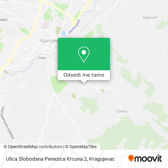 Ulica Slobodana Penezica Krcuna 2 mapa