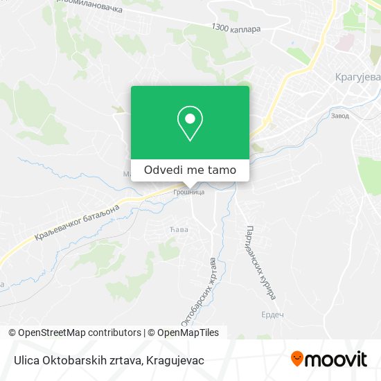 Ulica Oktobarskih zrtava mapa