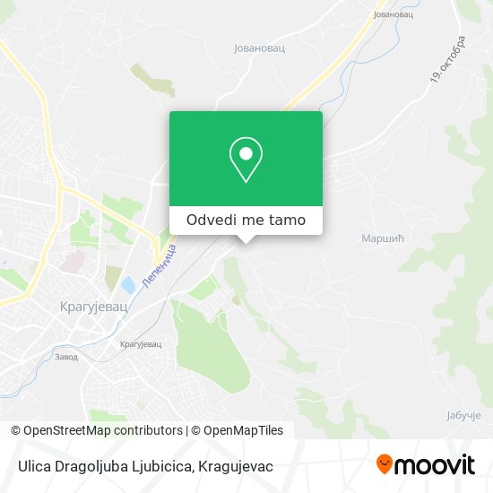 Ulica Dragoljuba Ljubicica mapa