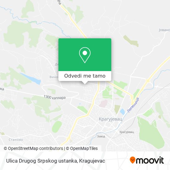 Ulica Drugog Srpskog ustanka mapa