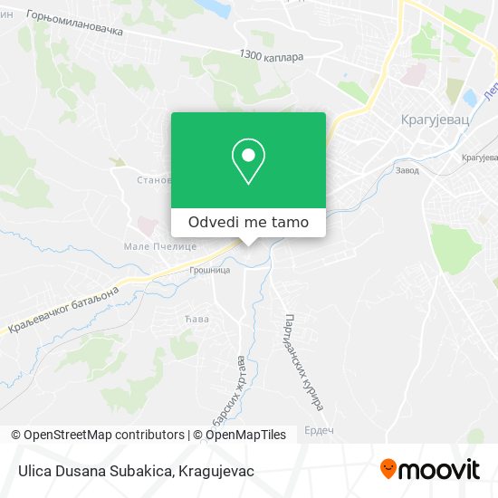 Ulica Dusana Subakica mapa