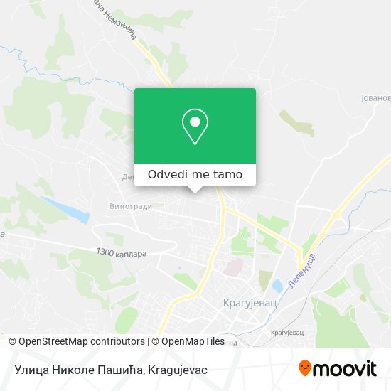 Улица Николе Пашића mapa