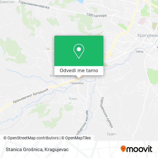 Stanica Grošnica mapa
