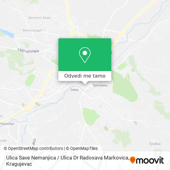 Ulica Save Nemanjica / Ulica Dr Radosava Markovica mapa